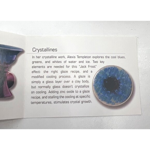 Alexis Templeton Newfoundland Glazed Ceramic Plate 6.5" Blue & White Handcrafted - Picture 7 of 7